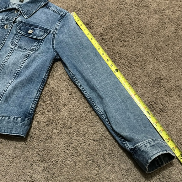 Merona Denim Jacket-Sz S-99 Cotton-Button Front-EUC - Picture 14 of 15